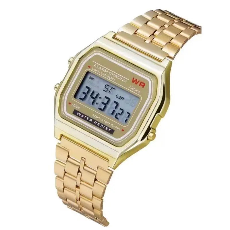 Digitalklocka Retro Gold Unisex