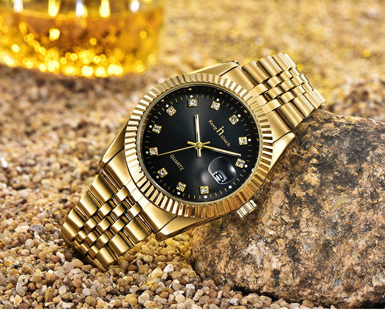 Herrklocka Exklusive Sir. Gold / Black / Gold. Quartz Japan
