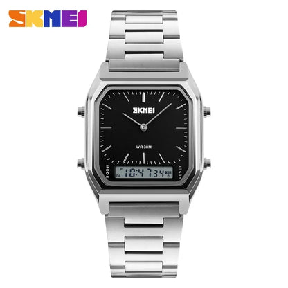 RetroLux Analog - Digital  Steel - Black Unisex