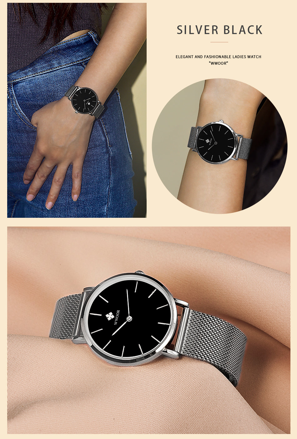 Wwoor Marbella Exelente Mesh Silver - Black