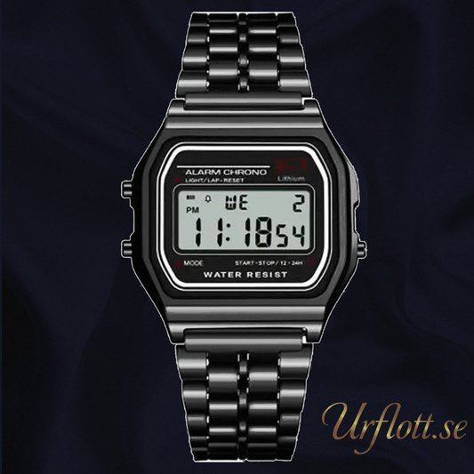 Digitalklocka Retro Dark Steel  Unisex