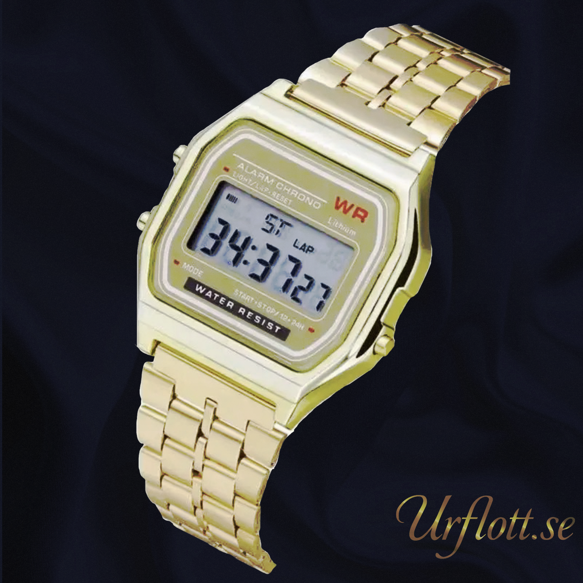 Digitalklocka Retro Gold  Unisex