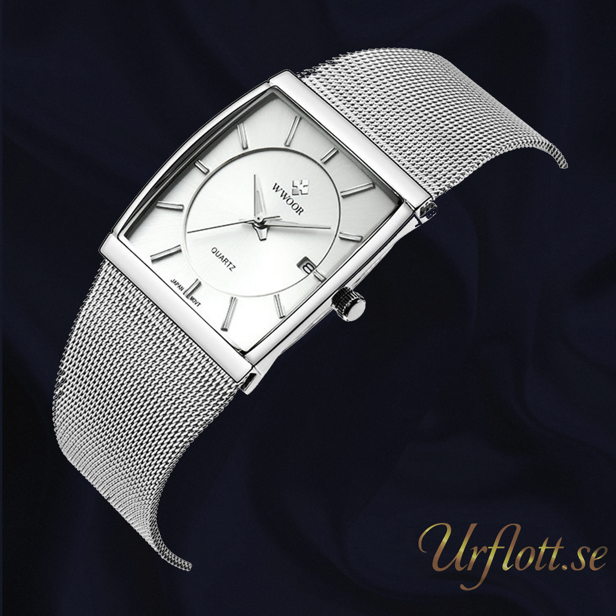Herrklocka Wwoor Cannes. Steel / Silver. Mesh Steel. Quartz Japan