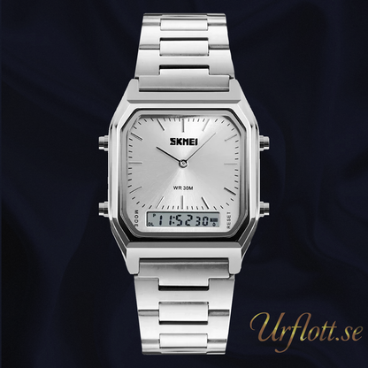 RetroLux Analog - Digital  Steel - Silver Unisex