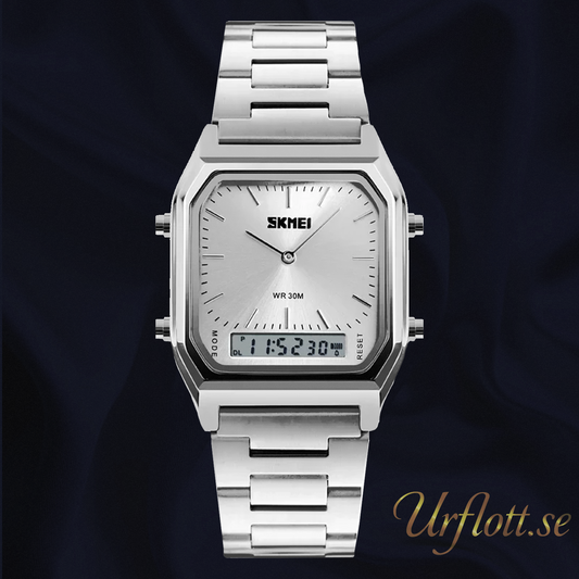 RetroLux Analog - Digital  Steel - Silver Unisex