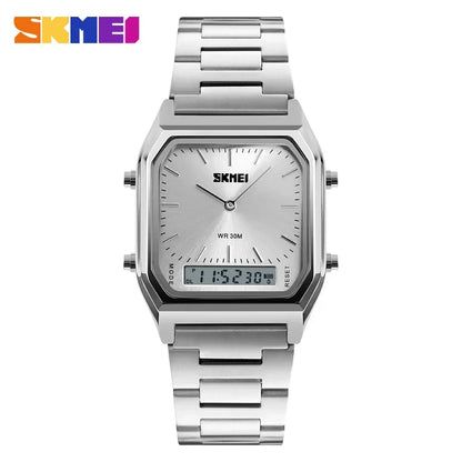 RetroLux Analog - Digital  Steel - Silver Unisex
