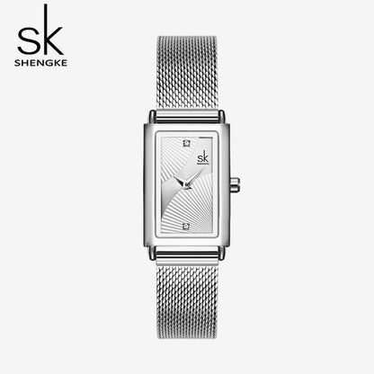 Damklocka SK  Florence Steel / Steel. Mesh Steel Quartz Japan