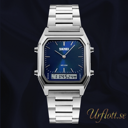 RetroLux Analog - Digital  Steel - Blue Unisex