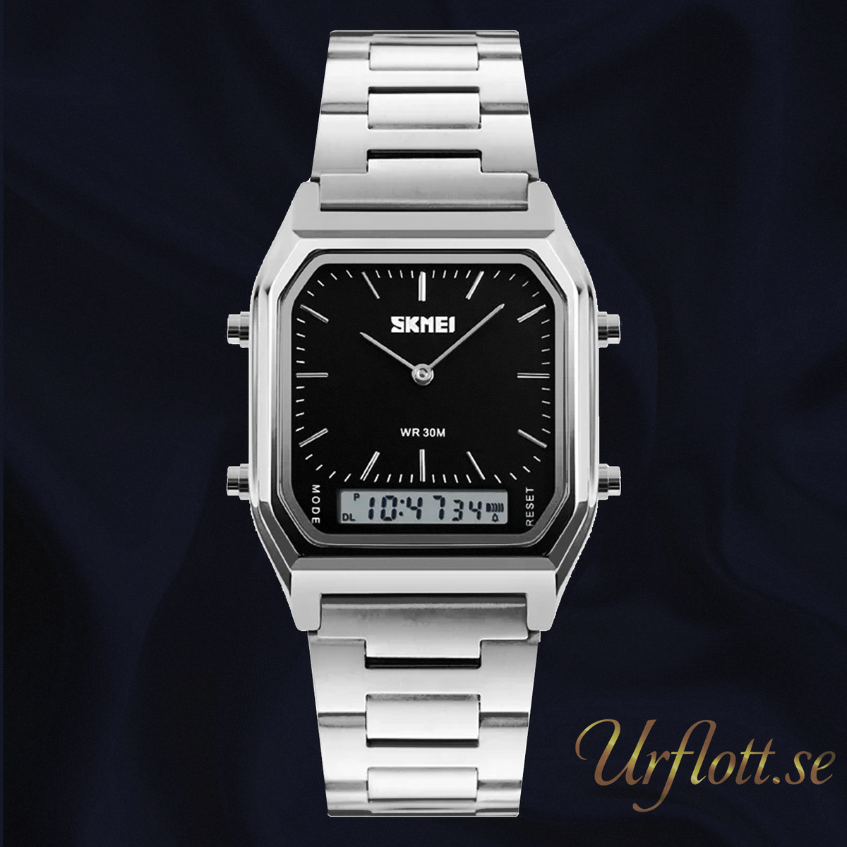 RetroLux Analog - Digital  Steel - Black Unisex