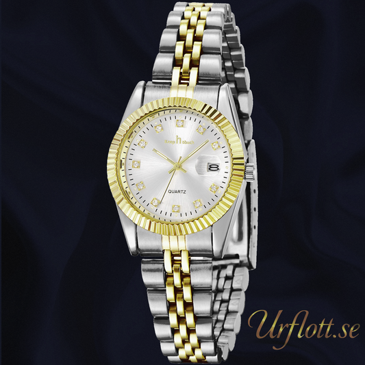 Damklocka Exklusive Queen, Steel / Offwhite / Stel-Gold, Quartz Japan