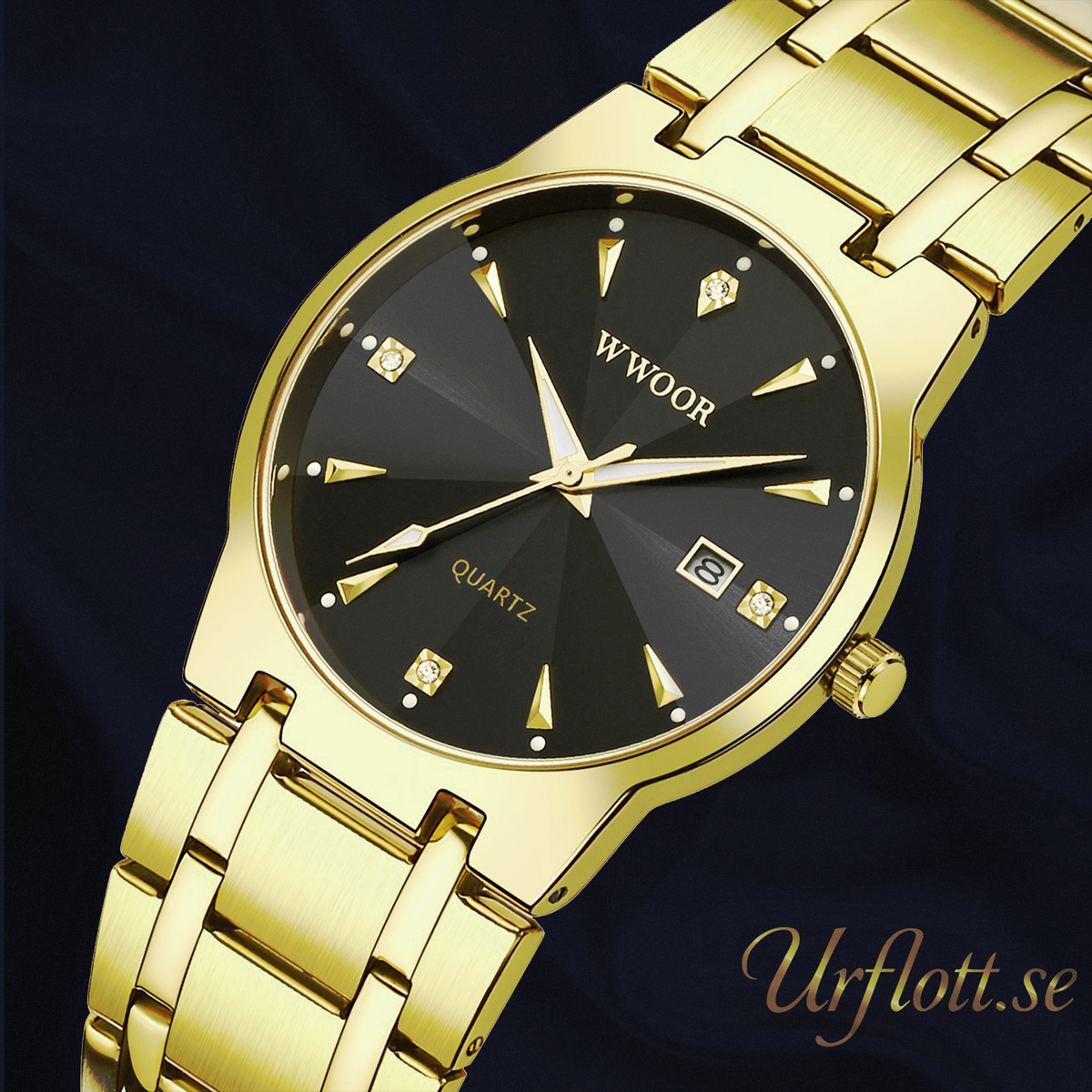 Herrklocka Wwoor Superior, Gold / Black / Gold, Quartz Japan