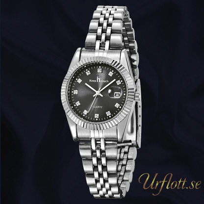 Damklocka Exklusive Queen, Steel / Black / Steel Quartz Japan