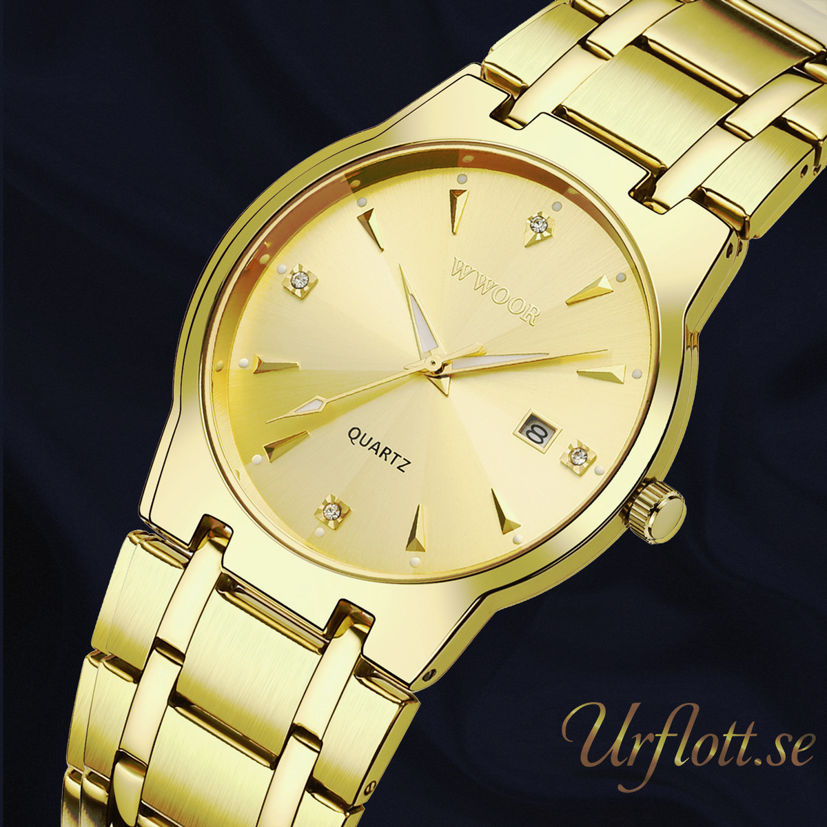 Herrklocka Wwoor Superior, Gold / Gold / Gold, Quartz Japan