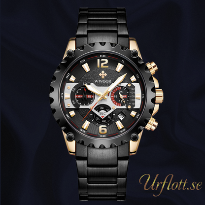 Herrklocka Wwoor Hunter, Rose / Black / Black, Quartz Japan