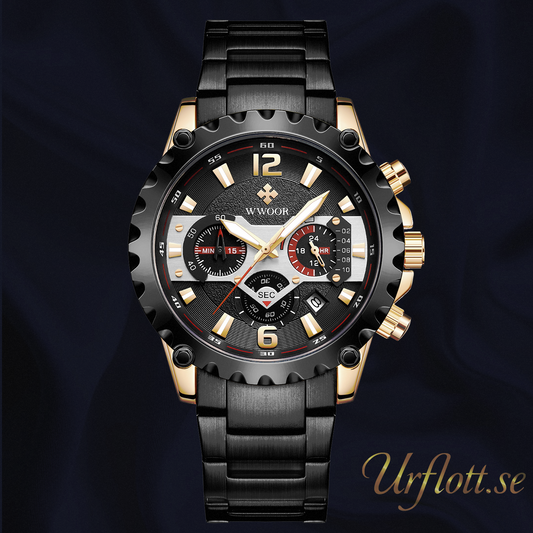 Herrklocka Wwoor Hunter, Rose / Black / Black, Quartz Japan