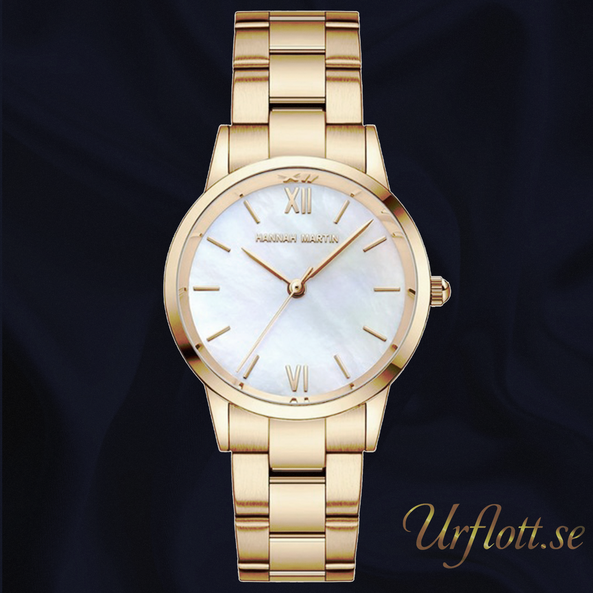 Hannah Martin Akoya Pearl. Rose / White. Länk Rose. Japan Quartz
