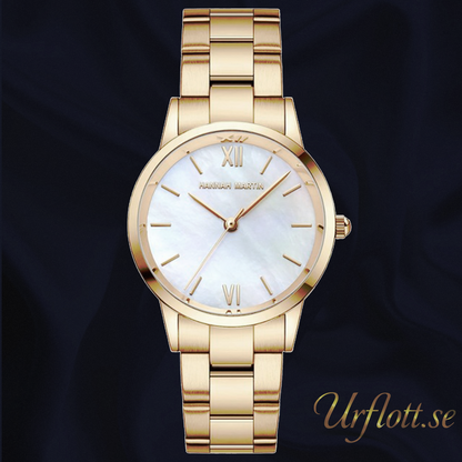 Hannah Martin Akoya Pearl. Rose / White. Länk Rose. Japan Quartz