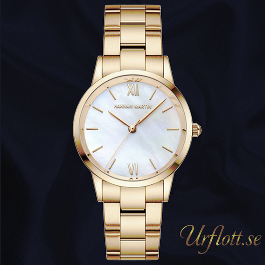 Hannah Martin Akoya Pearl. Rose / White. Länk Rose. Japan Quartz