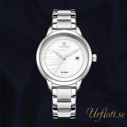 Damklocka NaviForce Formidable Steel / White / Steel. Quartz Japan