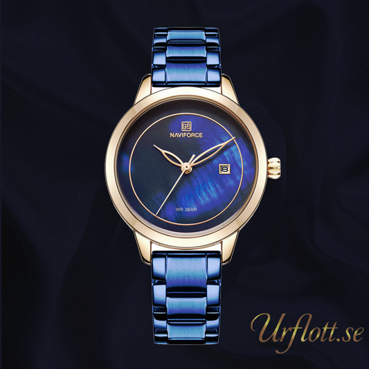 Damklocka NaviForce Formidable Blue / Gold / Blue. Quartz Japan