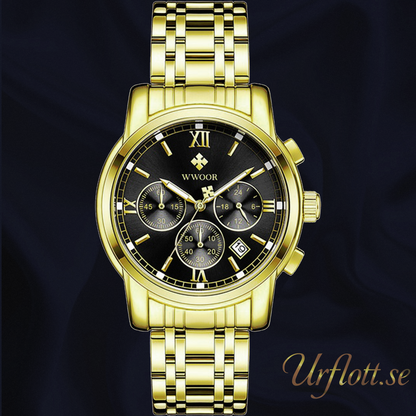 Herrklocka Wwoor Surprendre, Gold / Black / Gold, Quartz Japan