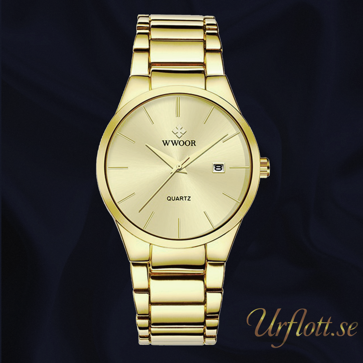 Herrklocka Wwoor Wall Street Gold / Gold / Gold, Quartz Japan