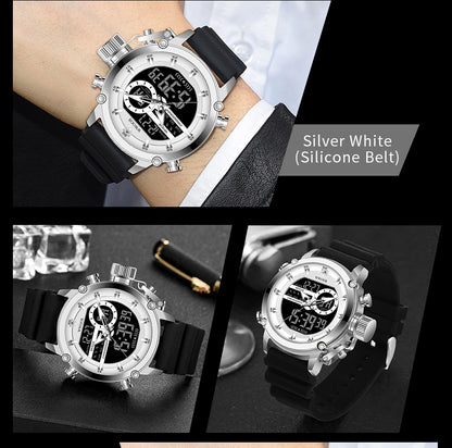Wwoor Active Sport Steel-Black Silicone