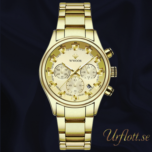 Herrklocka Wwoor Business Style Gold / Gold / Gold, Quartz Japan