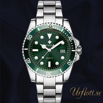 Herrklocka Wwoor Mariner, Steel / Green / Steel, Quartz Japan