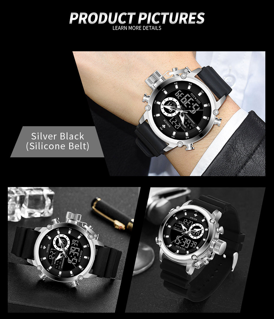 Wwoor Active Sport Leather - Steel - Black