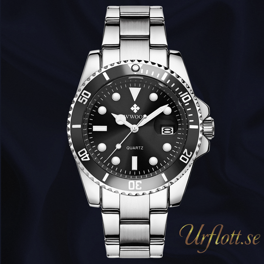 Herrklocka Wwoor Mariner, Steel / Black / Steel, Quartz Japan