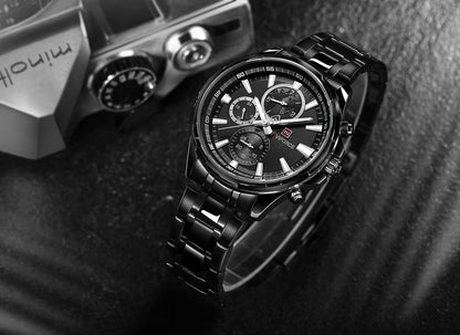 Herrklocka NaviForce More Business. Black / Black / Black. Quartz Japan