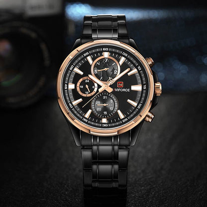 Herrklocka NaviForce More Business. Rose /Black/ Black. Quartz Japan