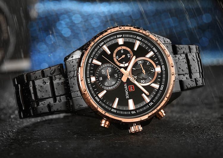Herrklocka NaviForce More Business. Rose /Black/ Black. Quartz Japan