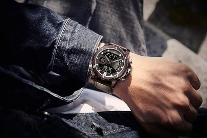 Herrklocka NaviForce Empire.  Brown / Brown. Leather Brown. Quartz Japan