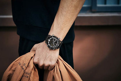 Herrklocka NaviForce Superb. Black / Grey. Mesh Black. Quartz Japan