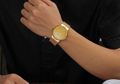 Herrklocka WWoor Classic. Gold / Gold. Mesh Gold. Quartz Japan