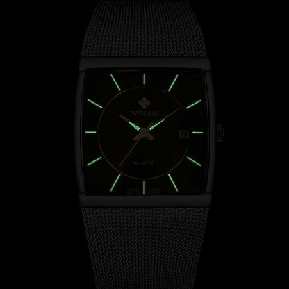 Herrklocka Wwoor Cannes.  Black / Black. Mesh Black. Quartz Japan
