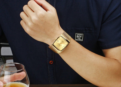Herrklocka Wwoor Cannes. Gold / Gold. Mesh Gold. Quartz Japan