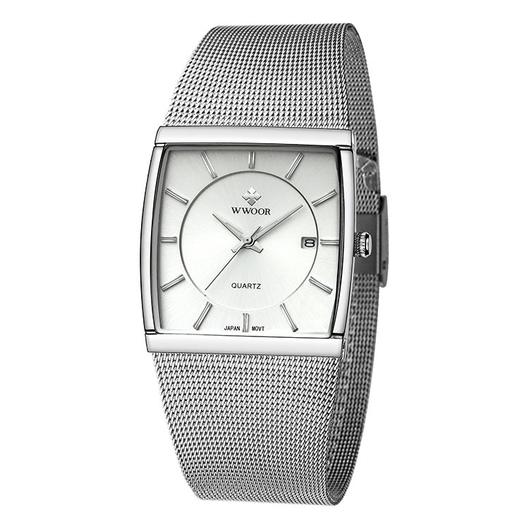 Herrklocka Wwoor Cannes. Steel / Silver. Mesh Steel. Quartz Japan