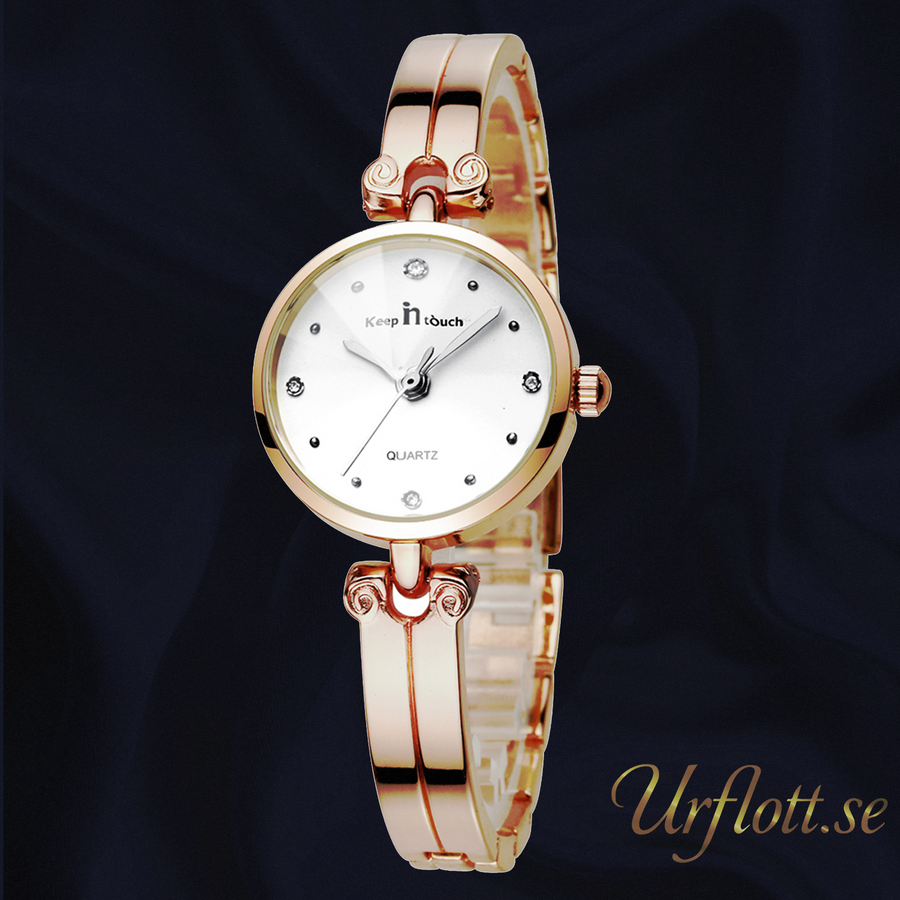 Keep in Touch Damklocka Paris, Rose / Offwhite / Rose, Quartz Japan