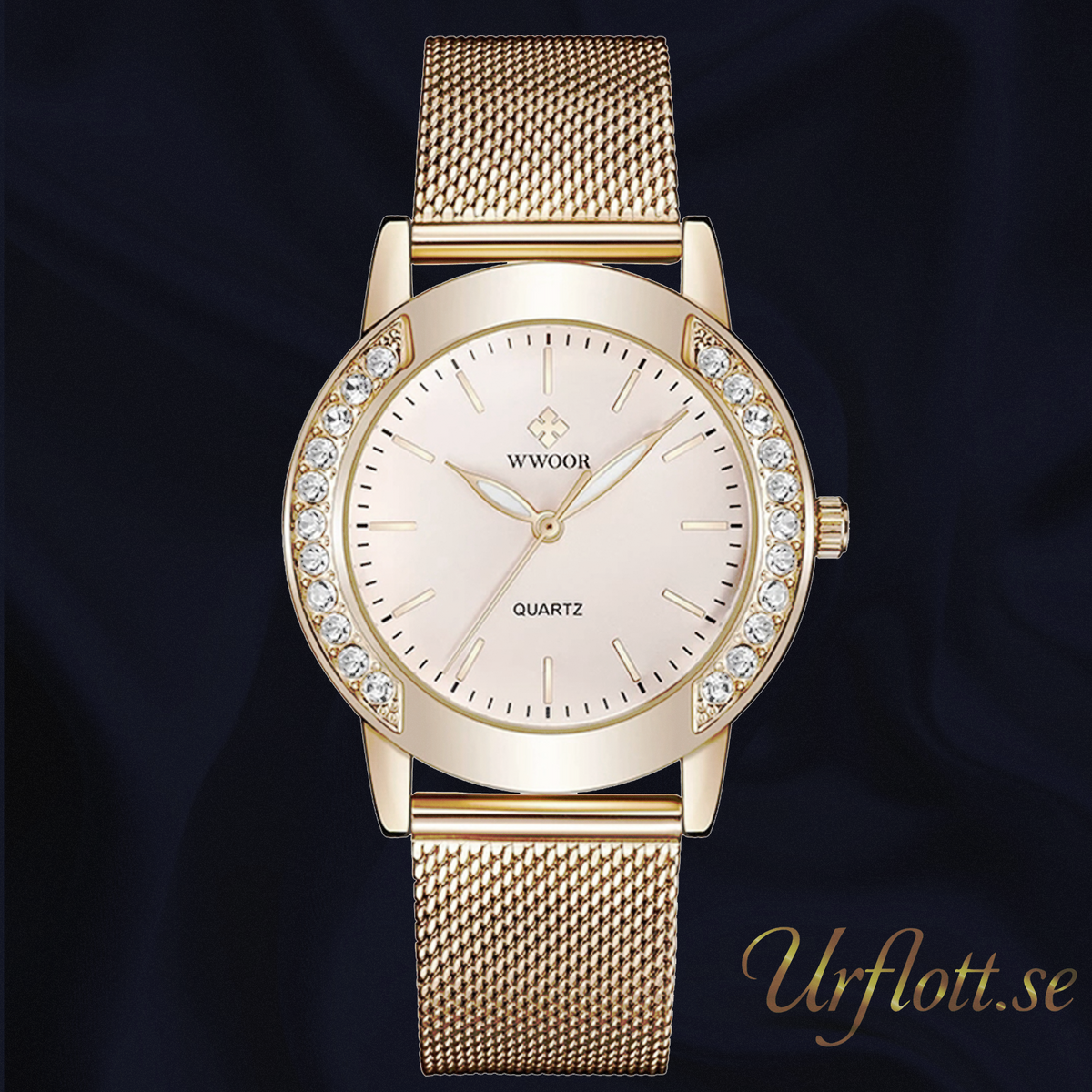 Wwoor Beauti Diamond. Rose´ / Pink. Mesh Rose. Japan Quartz