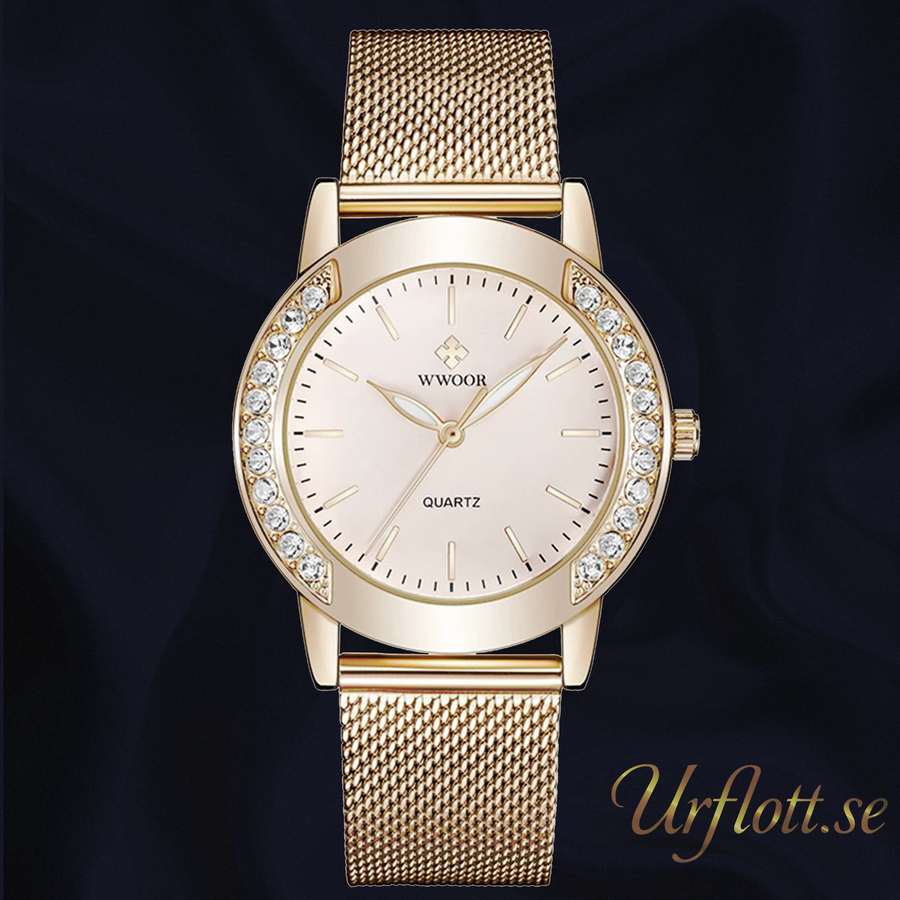 Wwoor Beauti Diamond. Rose´ / Pink. Mesh Rose. Japan Quartz
