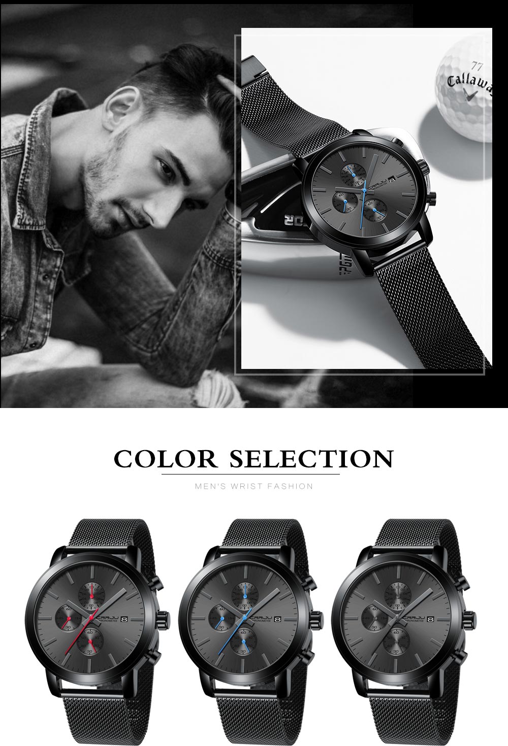 Herrklocka Mr.Miguelle Black Magic  Red
