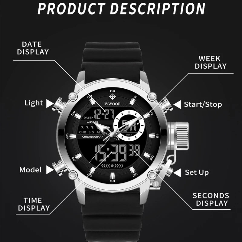 Wwoor Active Sport Leather Steel- White
