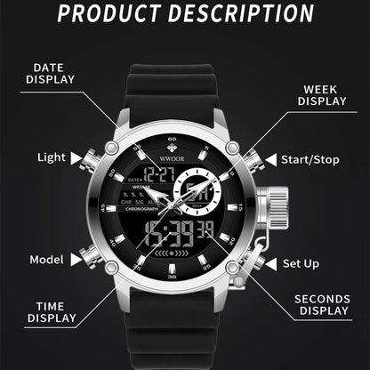 Wwoor Active Sport Leather Steel- White