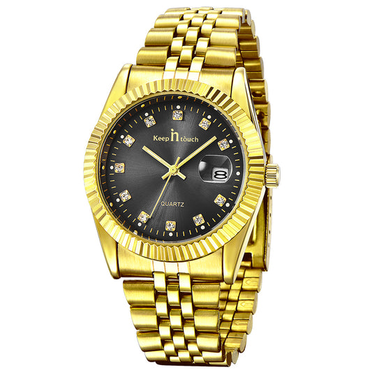 Herrklocka Exklusive Sir. Gold / Black / Gold. Quartz Japan