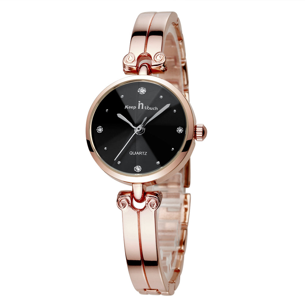 Keep in Touch Damklocka Paris, Rose / Black / Rose, Quartz Japan