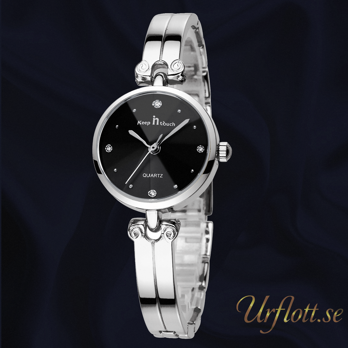 Keep in Touch Damklocka Paris, Steel / Black / Steel, Quartz Japan