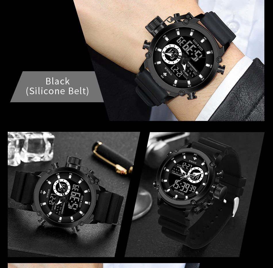 Wwoor Active Sport Black-Black Silicone